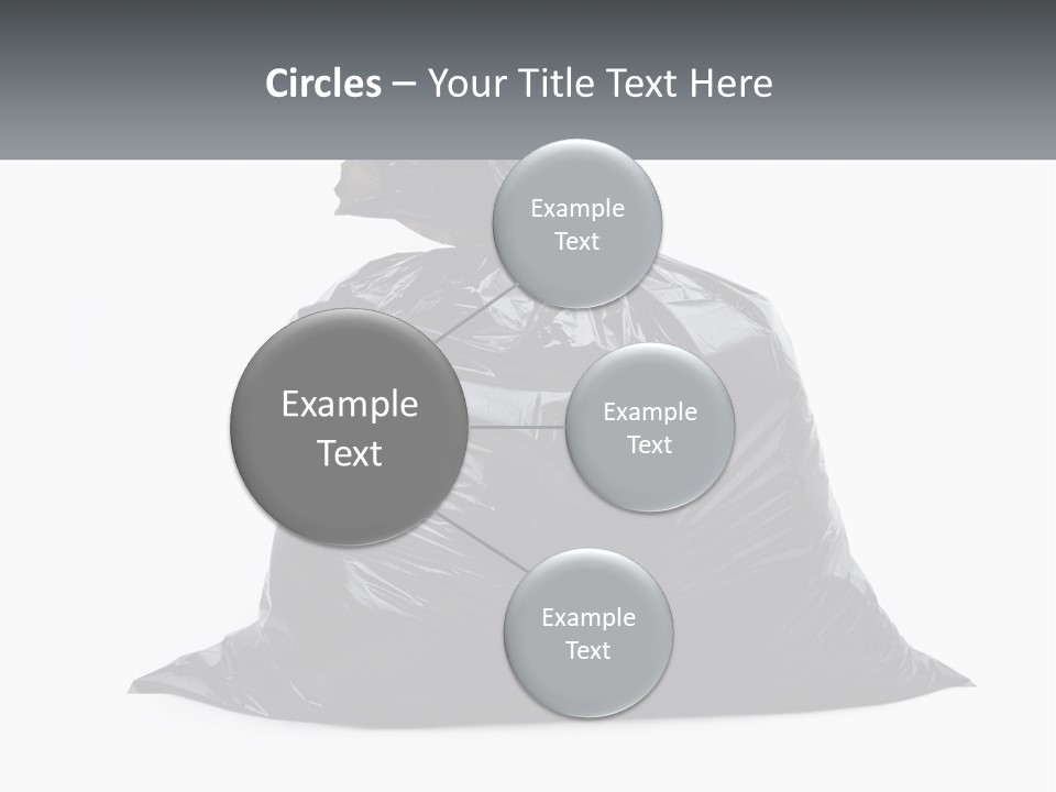 A Black Trash Bag With A Name Tag On It PowerPoint Template