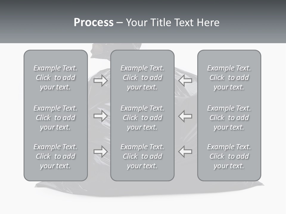 A Black Trash Bag With A Name Tag On It PowerPoint Template