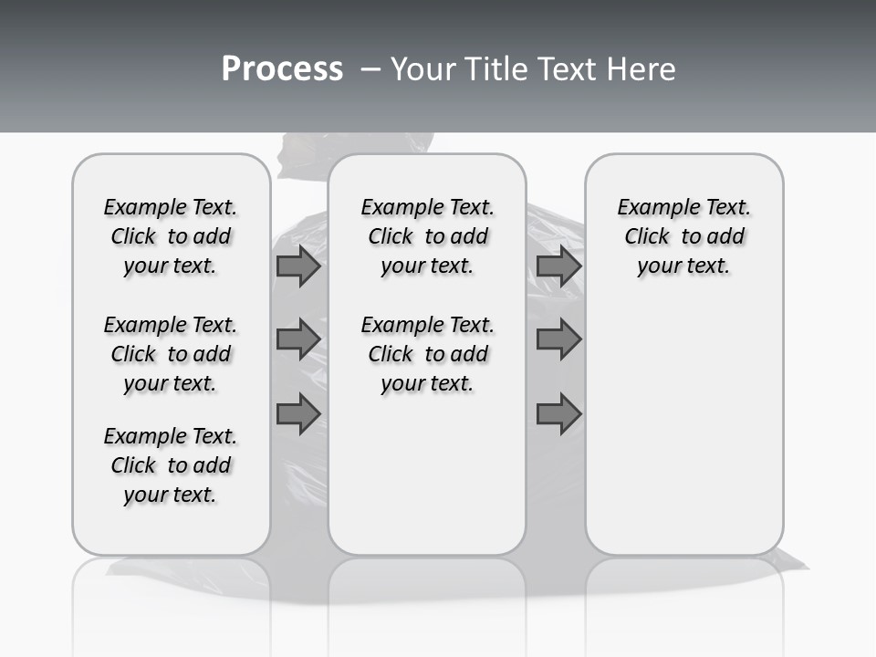 A Black Trash Bag With A Name Tag On It PowerPoint Template