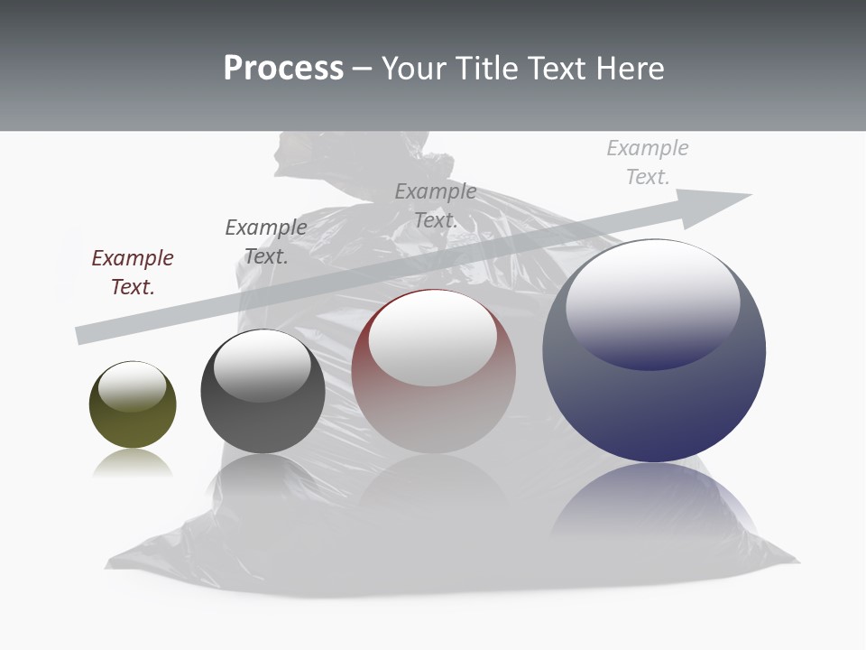 A Black Trash Bag With A Name Tag On It PowerPoint Template