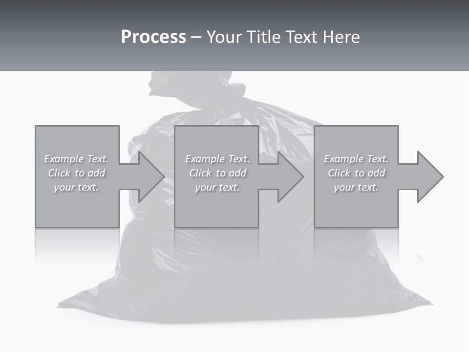 A Black Trash Bag With A Name Tag On It PowerPoint Template