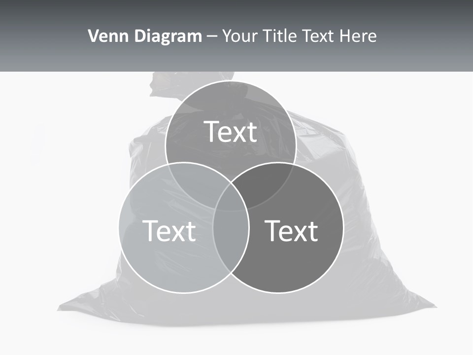 A Black Trash Bag With A Name Tag On It PowerPoint Template