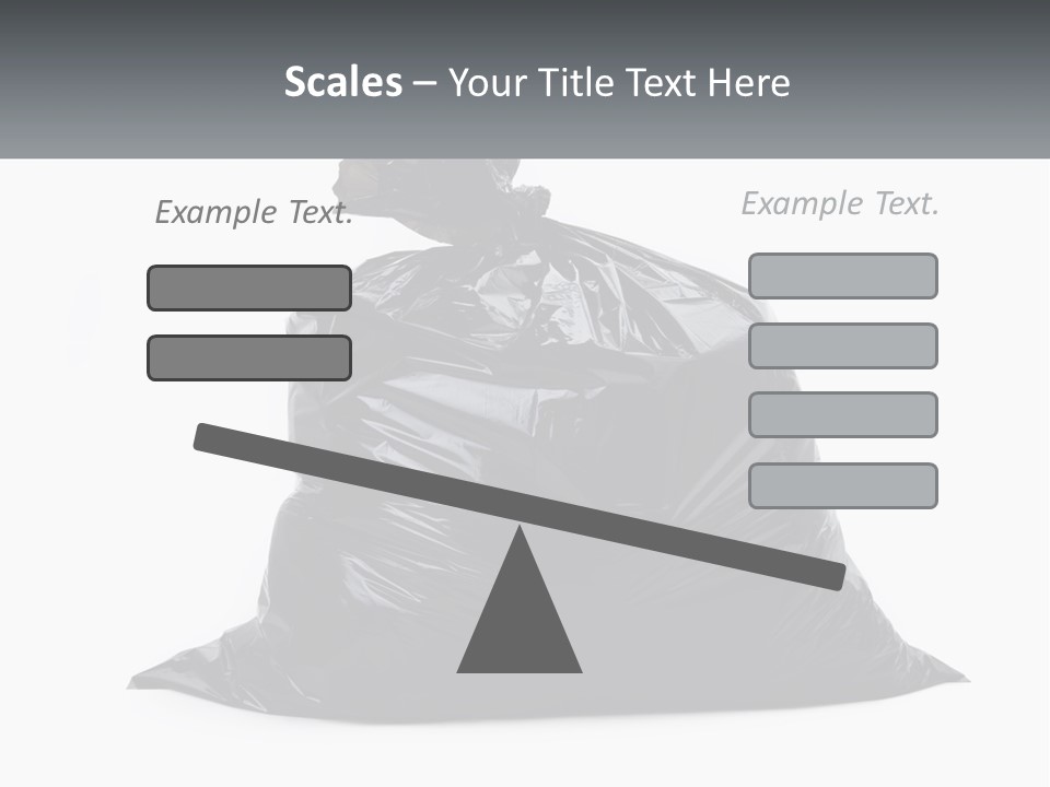 A Black Trash Bag With A Name Tag On It PowerPoint Template