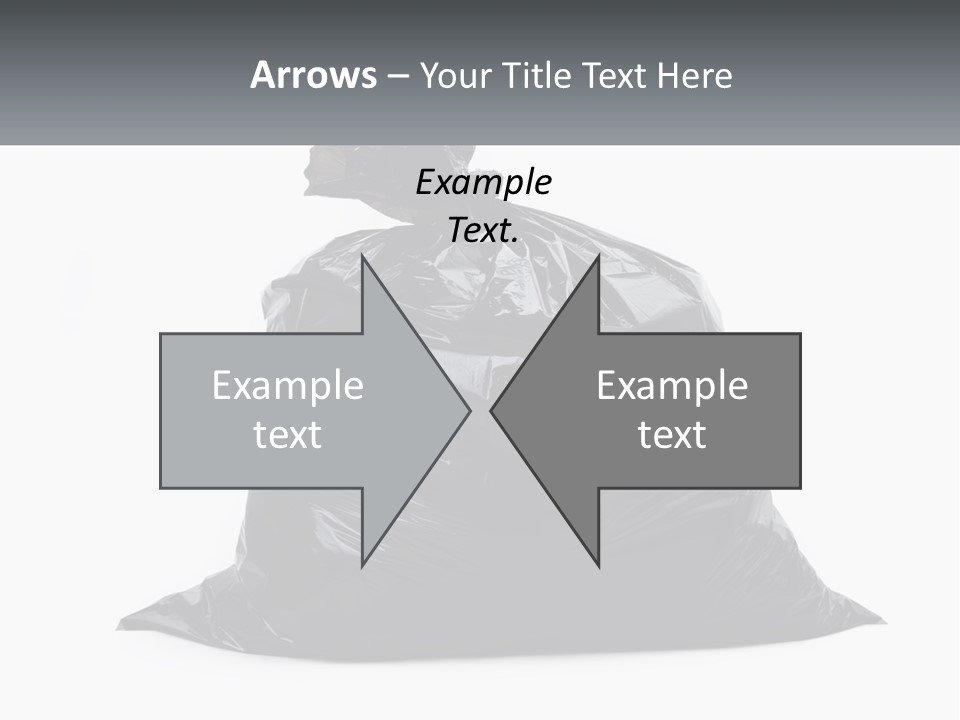 A Black Trash Bag With A Name Tag On It PowerPoint Template