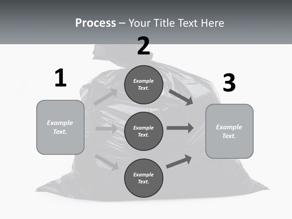 A Black Trash Bag With A Name Tag On It PowerPoint Template