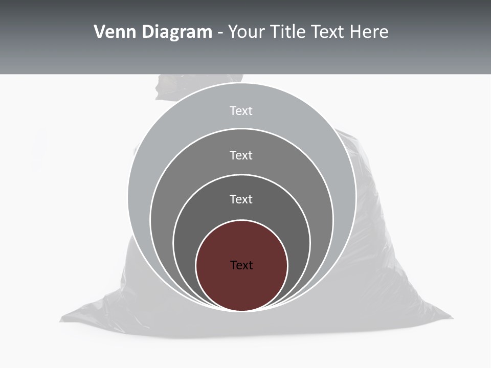 A Black Trash Bag With A Name Tag On It PowerPoint Template