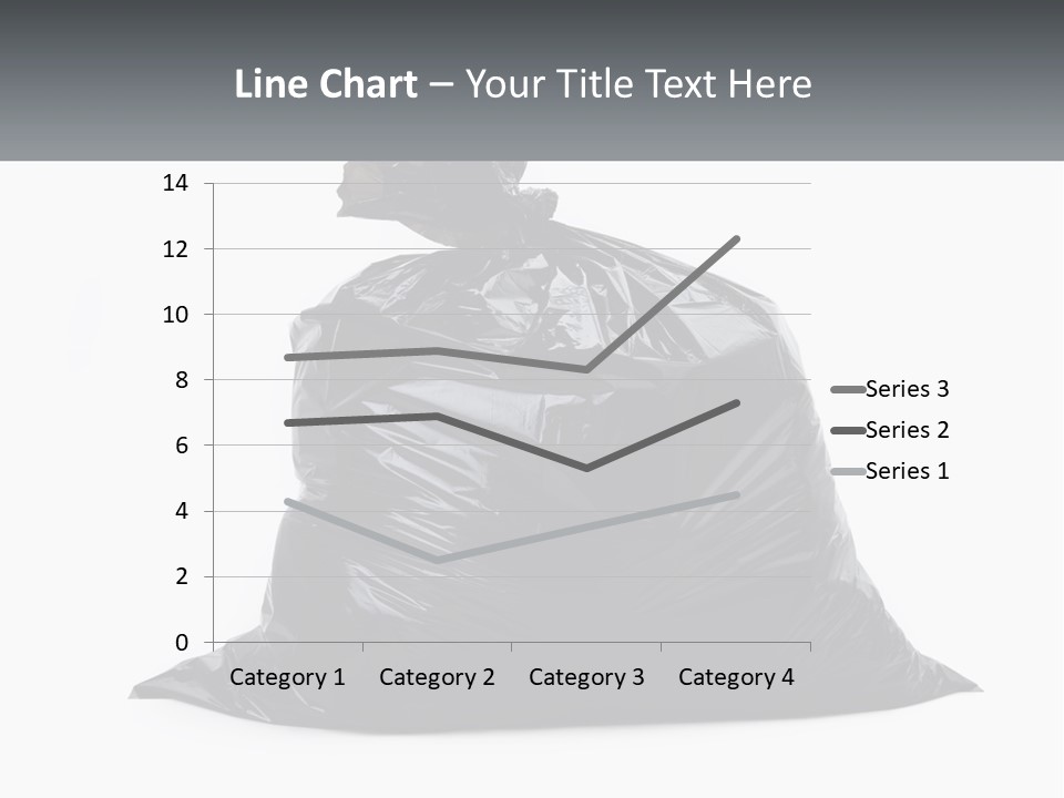 A Black Trash Bag With A Name Tag On It PowerPoint Template