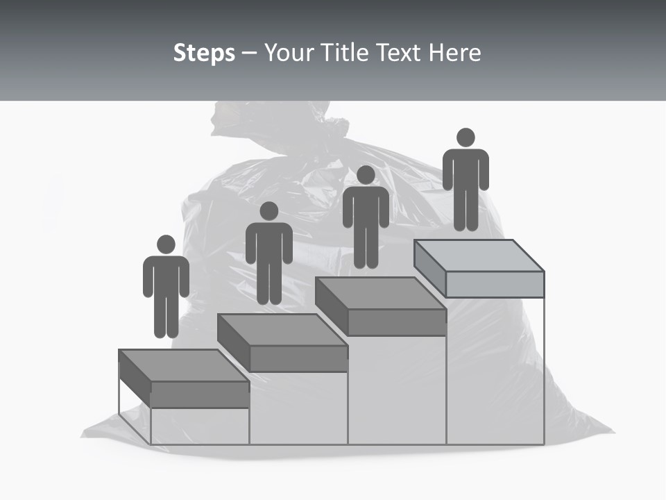 A Black Trash Bag With A Name Tag On It PowerPoint Template