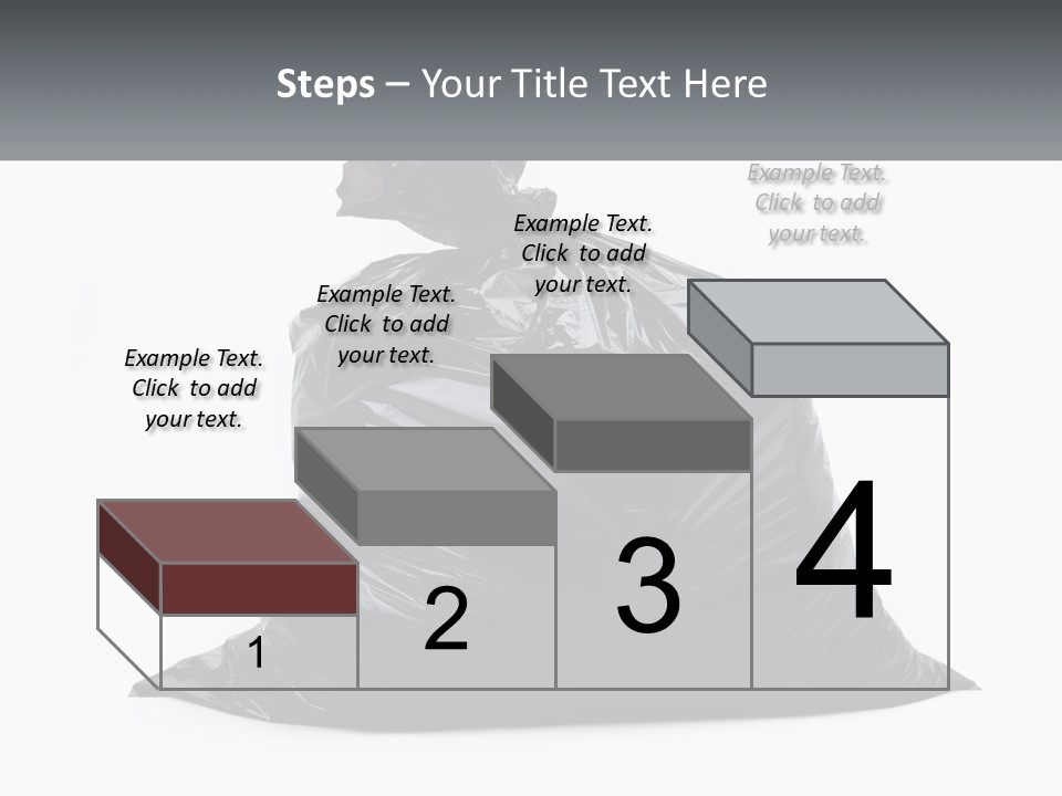 A Black Trash Bag With A Name Tag On It PowerPoint Template