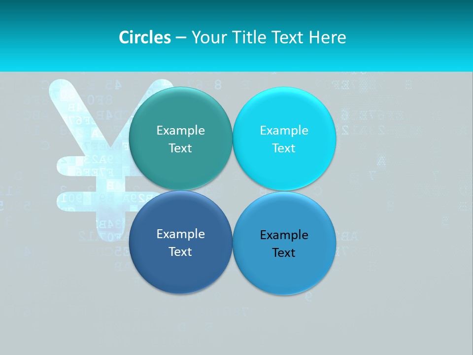 A Blue And Black Background With Numbers And Symbols PowerPoint Template
