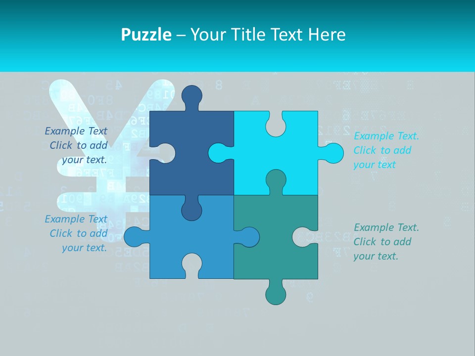 A Blue And Black Background With Numbers And Symbols PowerPoint Template