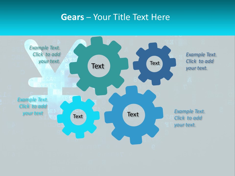 A Blue And Black Background With Numbers And Symbols PowerPoint Template