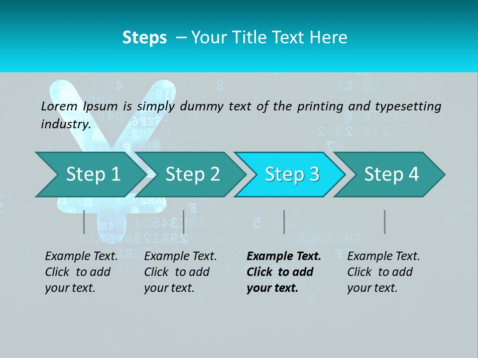 A Blue And Black Background With Numbers And Symbols PowerPoint Template