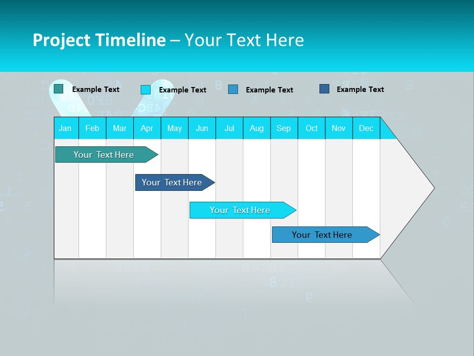 A Blue And Black Background With Numbers And Symbols PowerPoint Template