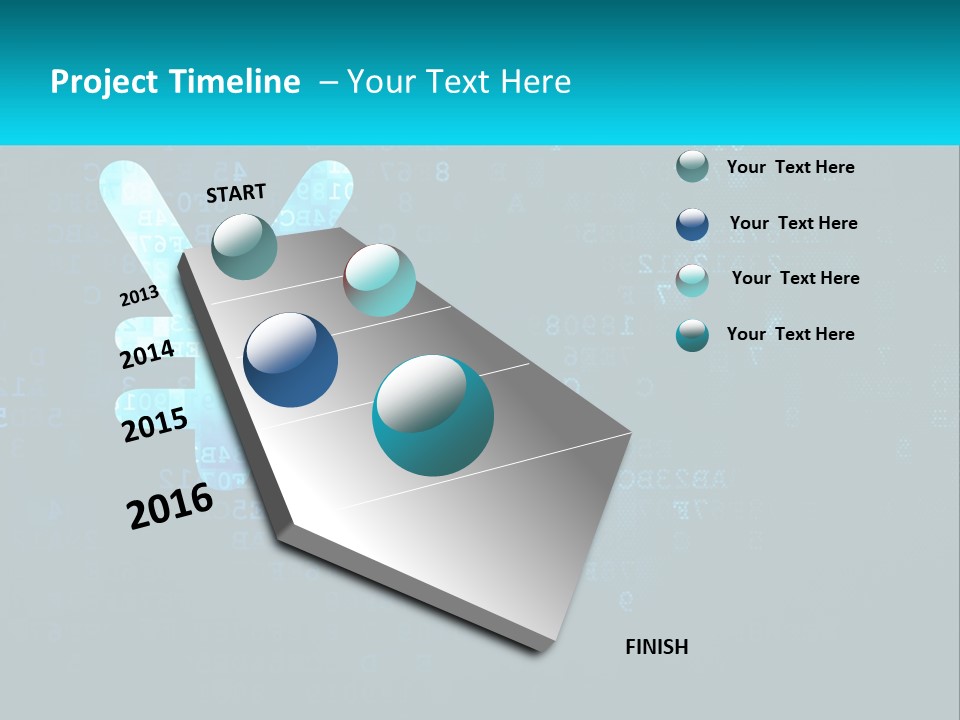 A Blue And Black Background With Numbers And Symbols PowerPoint Template