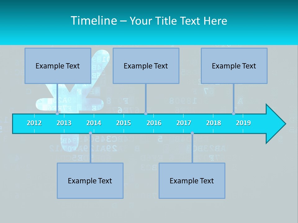 A Blue And Black Background With Numbers And Symbols PowerPoint Template