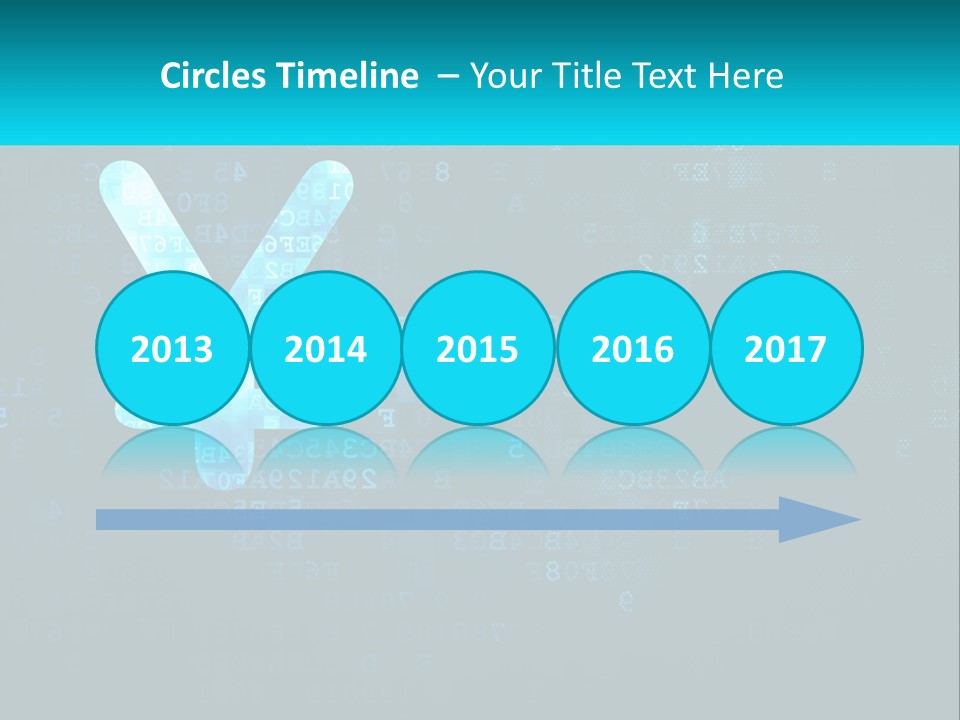 A Blue And Black Background With Numbers And Symbols PowerPoint Template