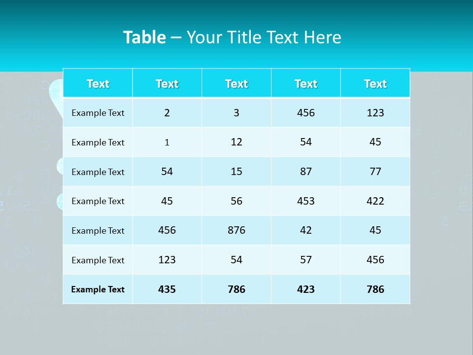 A Blue And Black Background With Numbers And Symbols PowerPoint Template