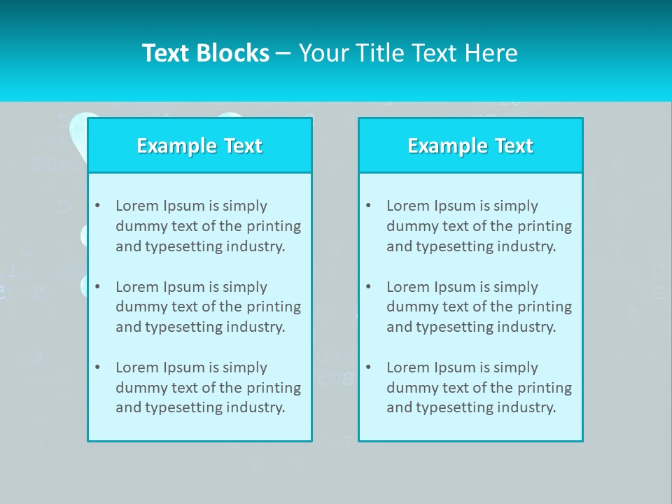 A Blue And Black Background With Numbers And Symbols PowerPoint Template