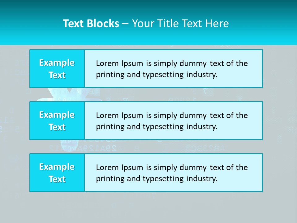 A Blue And Black Background With Numbers And Symbols PowerPoint Template