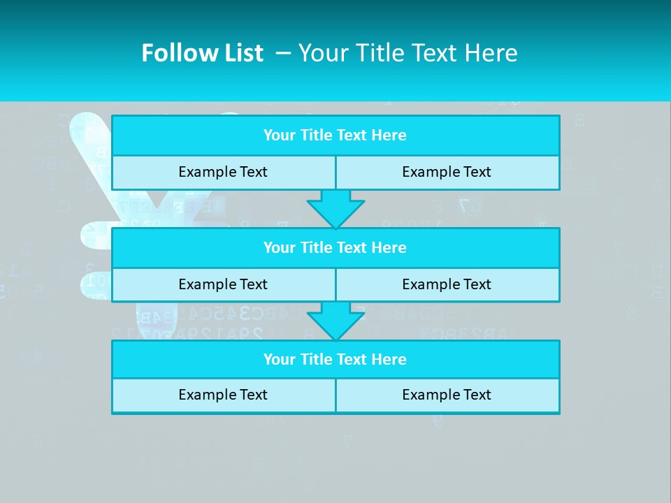 A Blue And Black Background With Numbers And Symbols PowerPoint Template