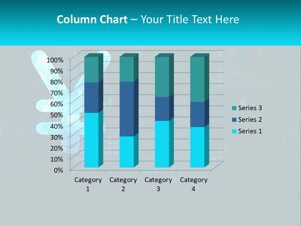 A Blue And Black Background With Numbers And Symbols PowerPoint Template