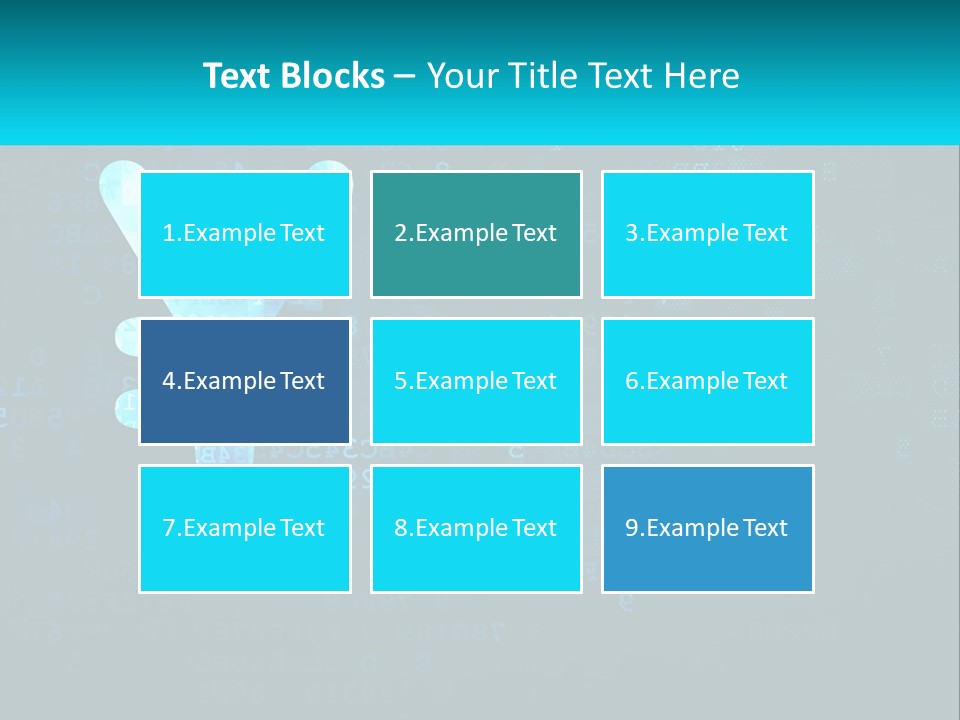 A Blue And Black Background With Numbers And Symbols PowerPoint Template