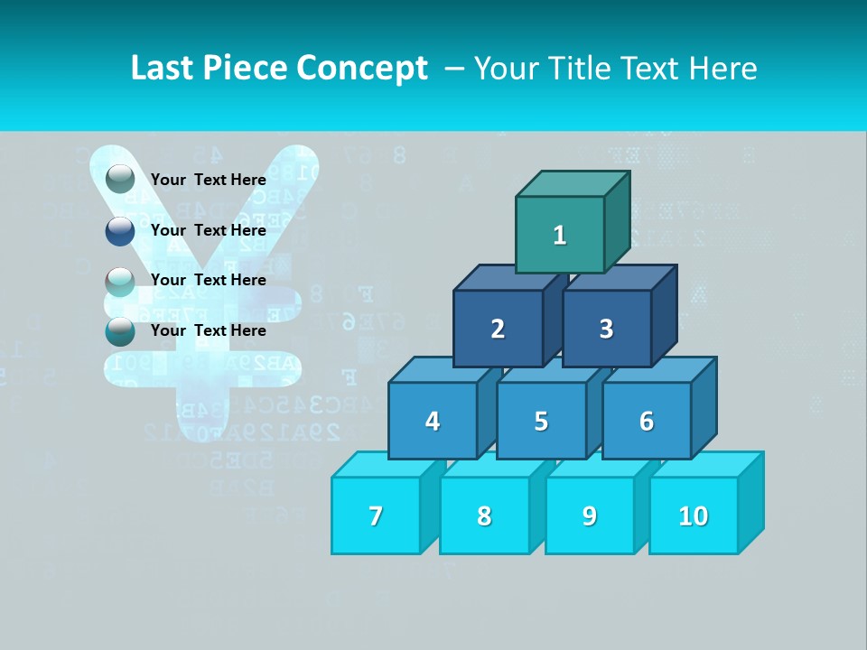 A Blue And Black Background With Numbers And Symbols PowerPoint Template