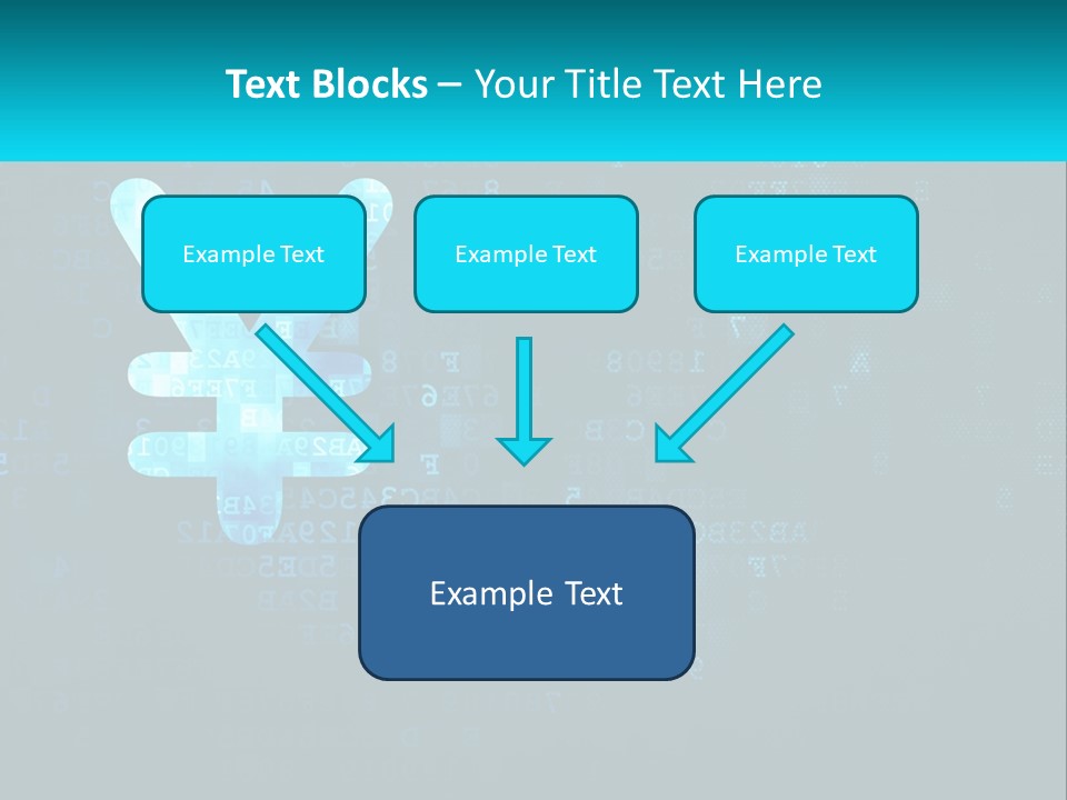 A Blue And Black Background With Numbers And Symbols PowerPoint Template