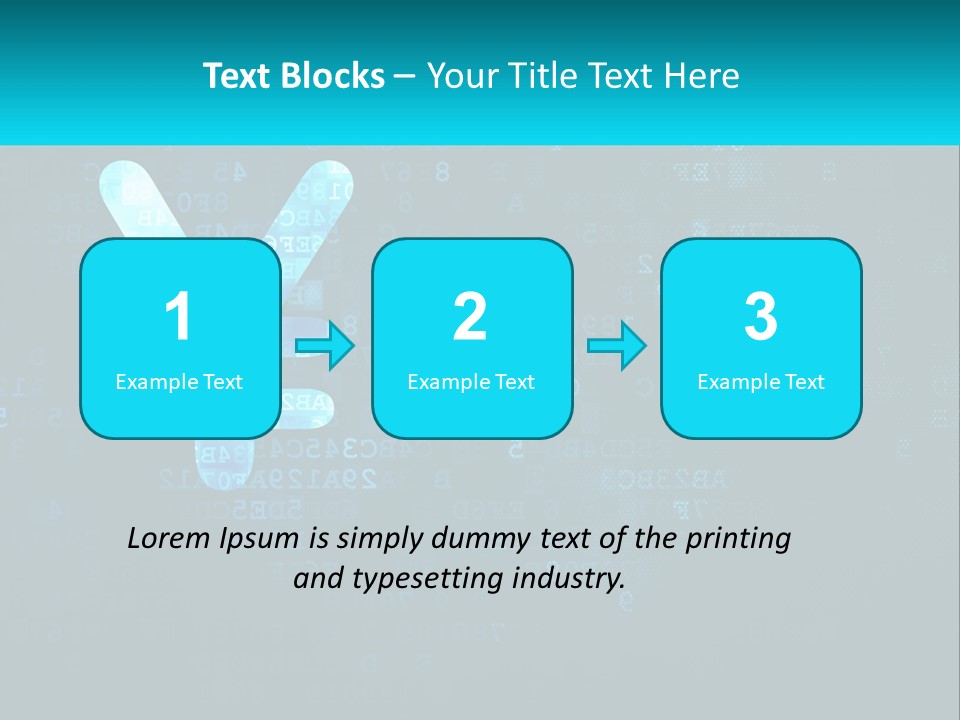 A Blue And Black Background With Numbers And Symbols PowerPoint Template