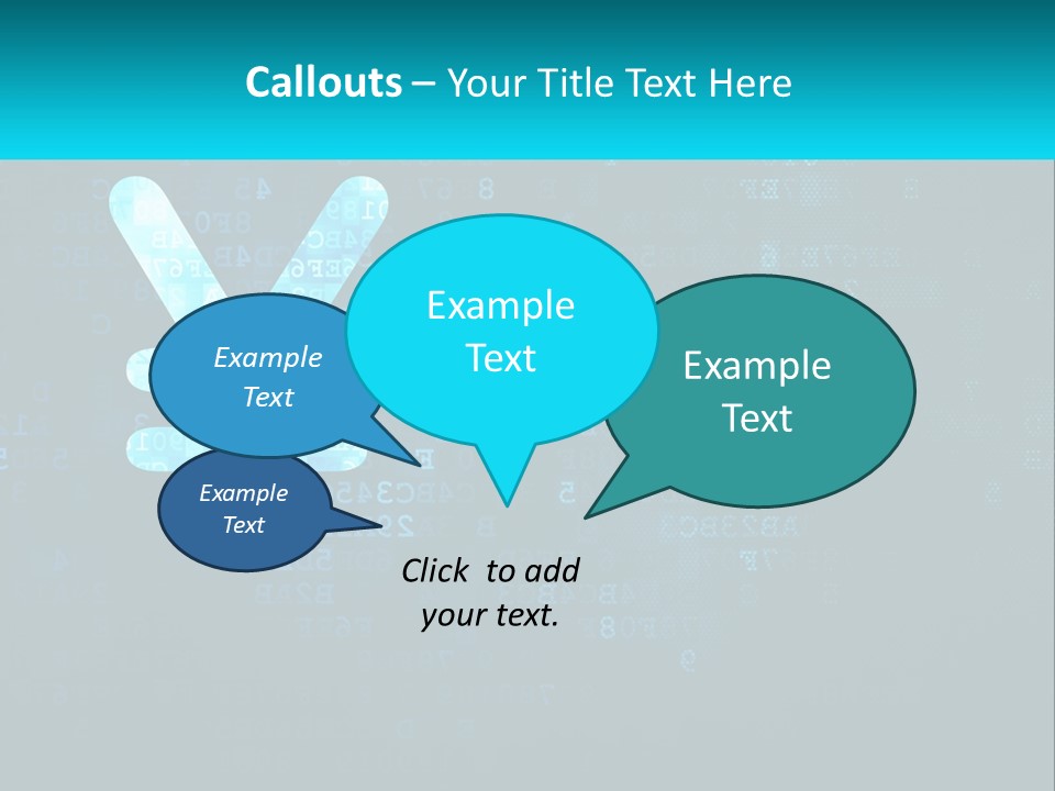 A Blue And Black Background With Numbers And Symbols PowerPoint Template