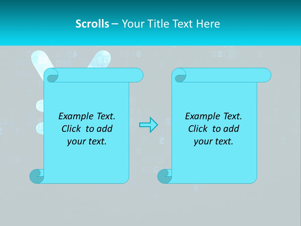 A Blue And Black Background With Numbers And Symbols PowerPoint Template