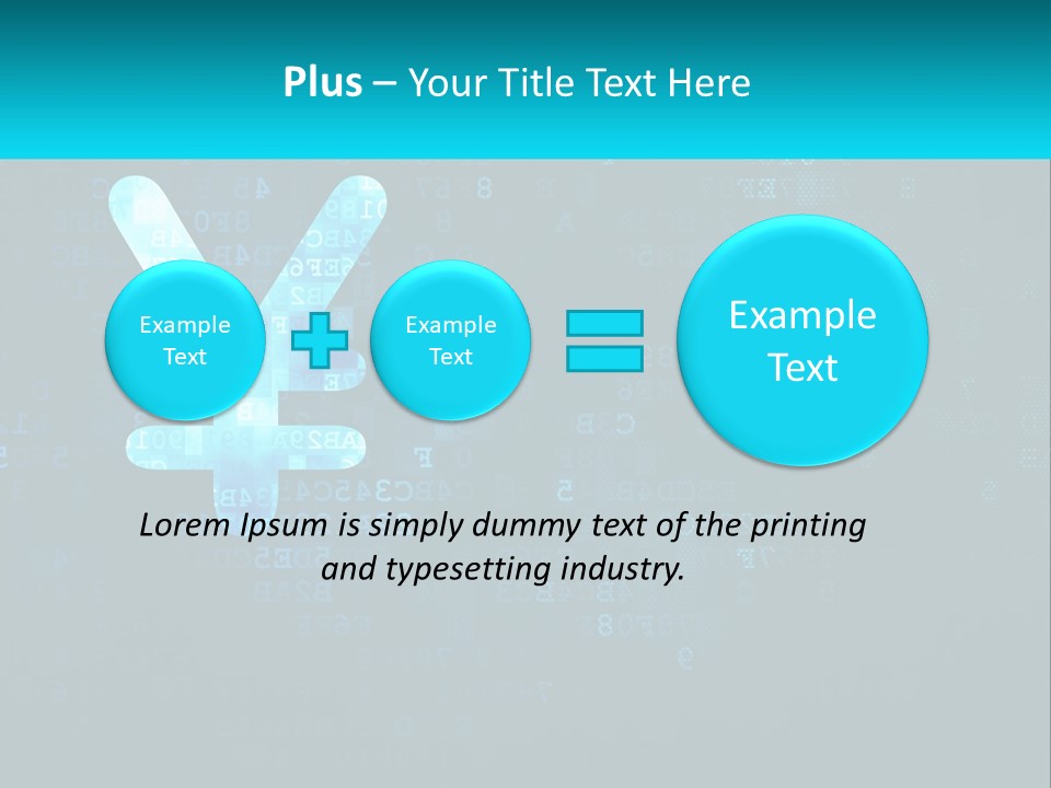A Blue And Black Background With Numbers And Symbols PowerPoint Template