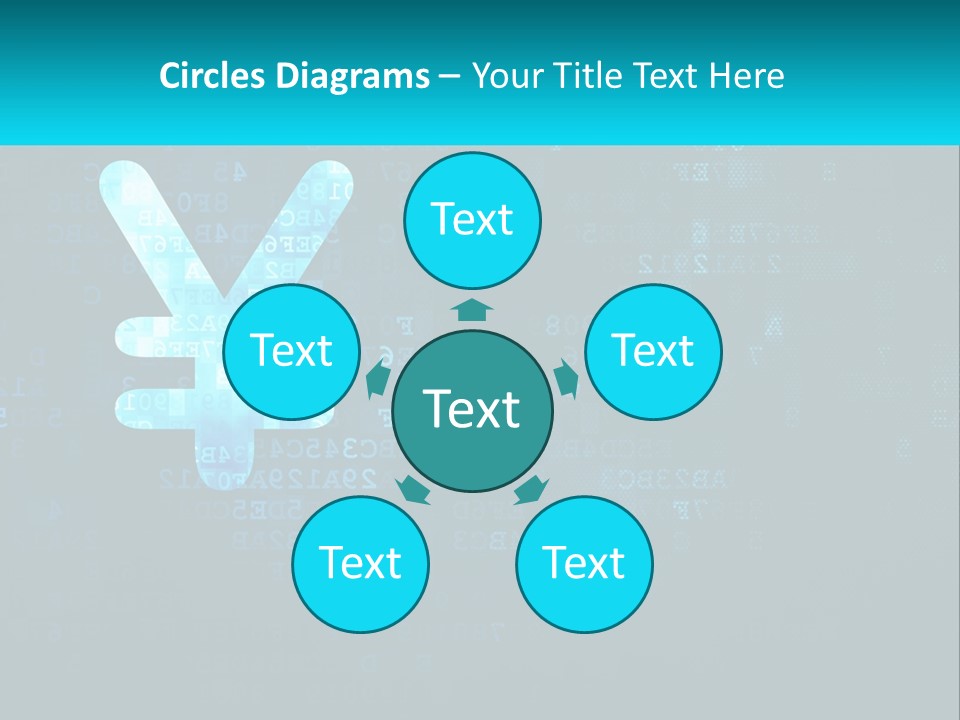 A Blue And Black Background With Numbers And Symbols PowerPoint Template