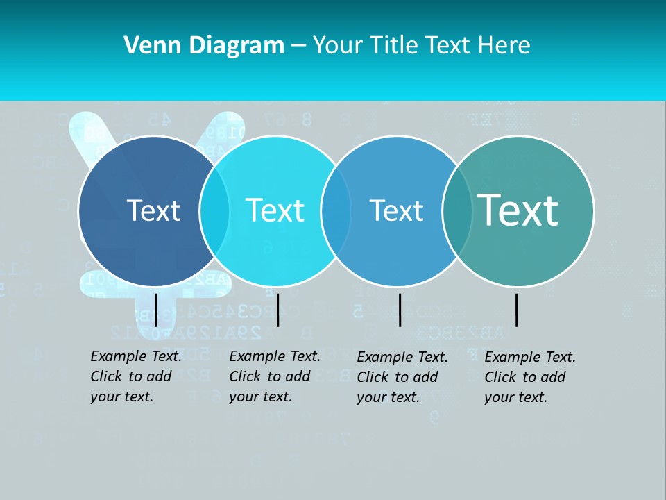 A Blue And Black Background With Numbers And Symbols PowerPoint Template