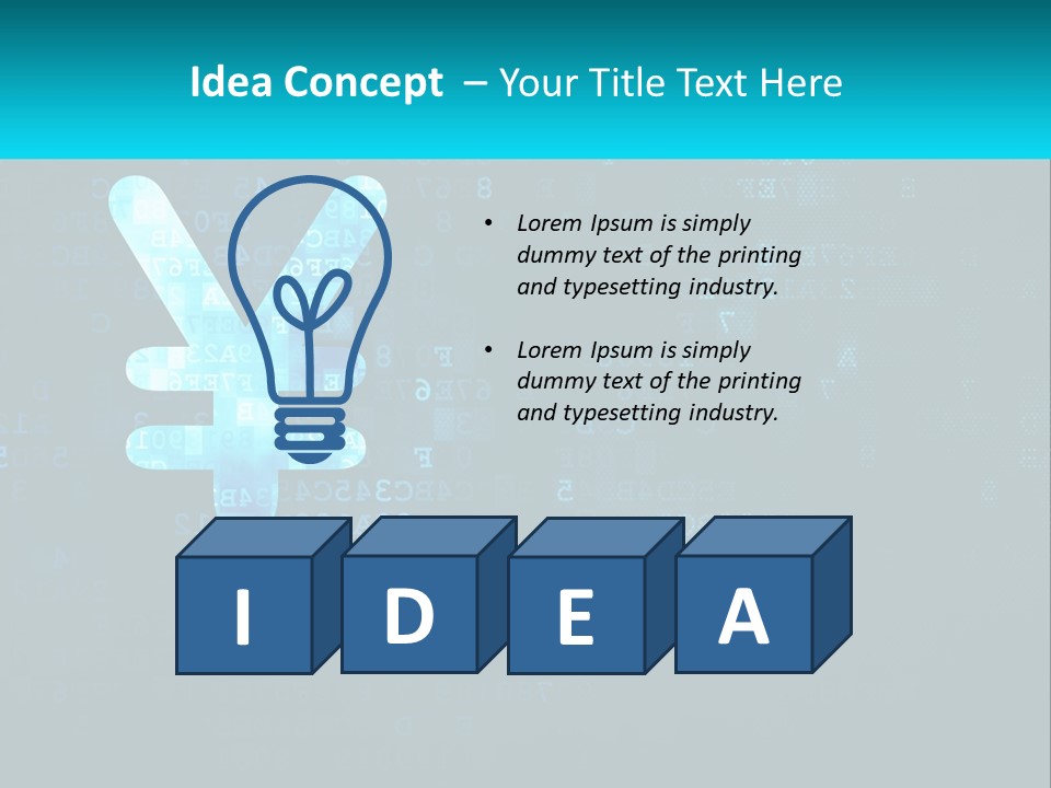 A Blue And Black Background With Numbers And Symbols PowerPoint Template