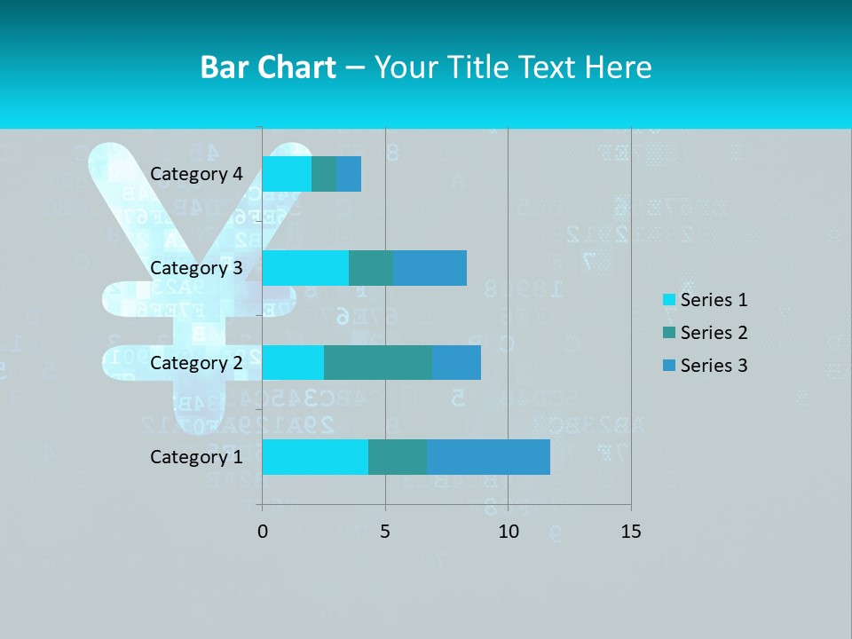 A Blue And Black Background With Numbers And Symbols PowerPoint Template