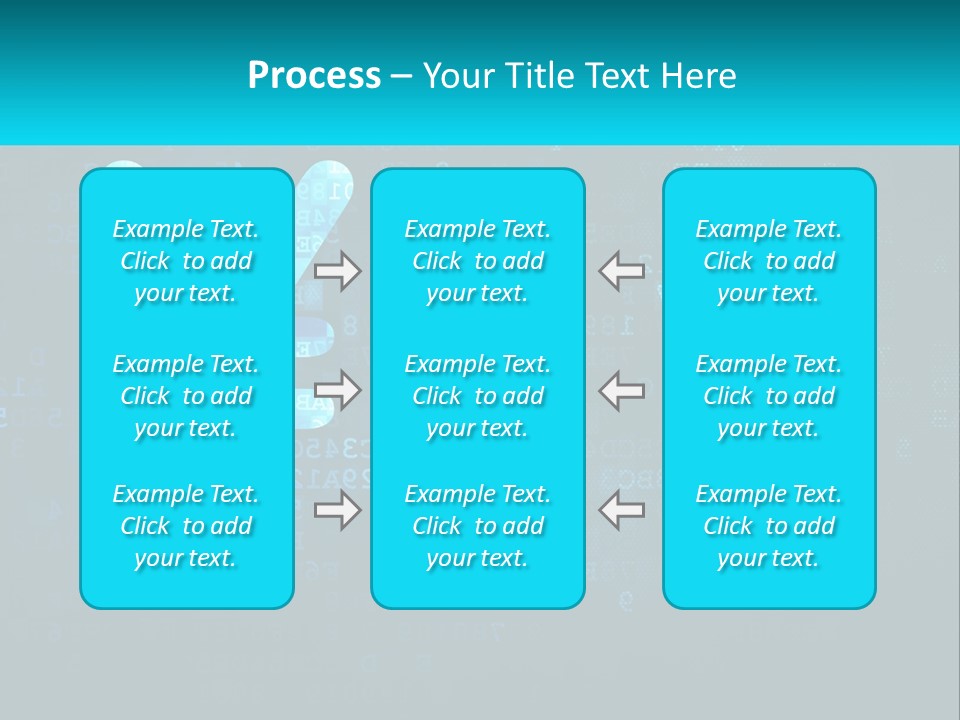A Blue And Black Background With Numbers And Symbols PowerPoint Template