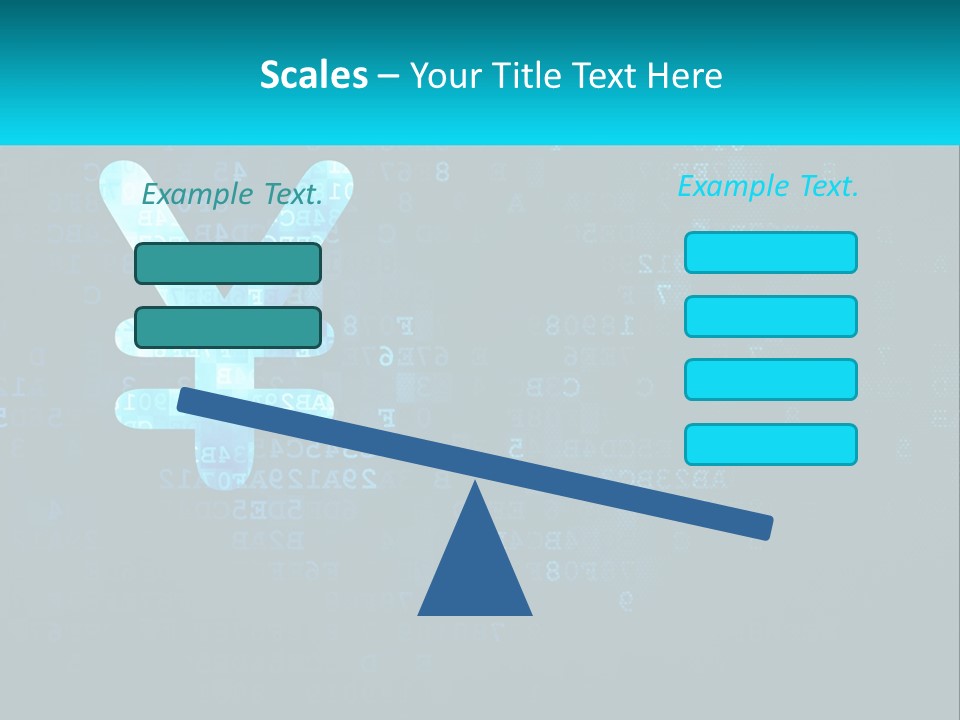 A Blue And Black Background With Numbers And Symbols PowerPoint Template