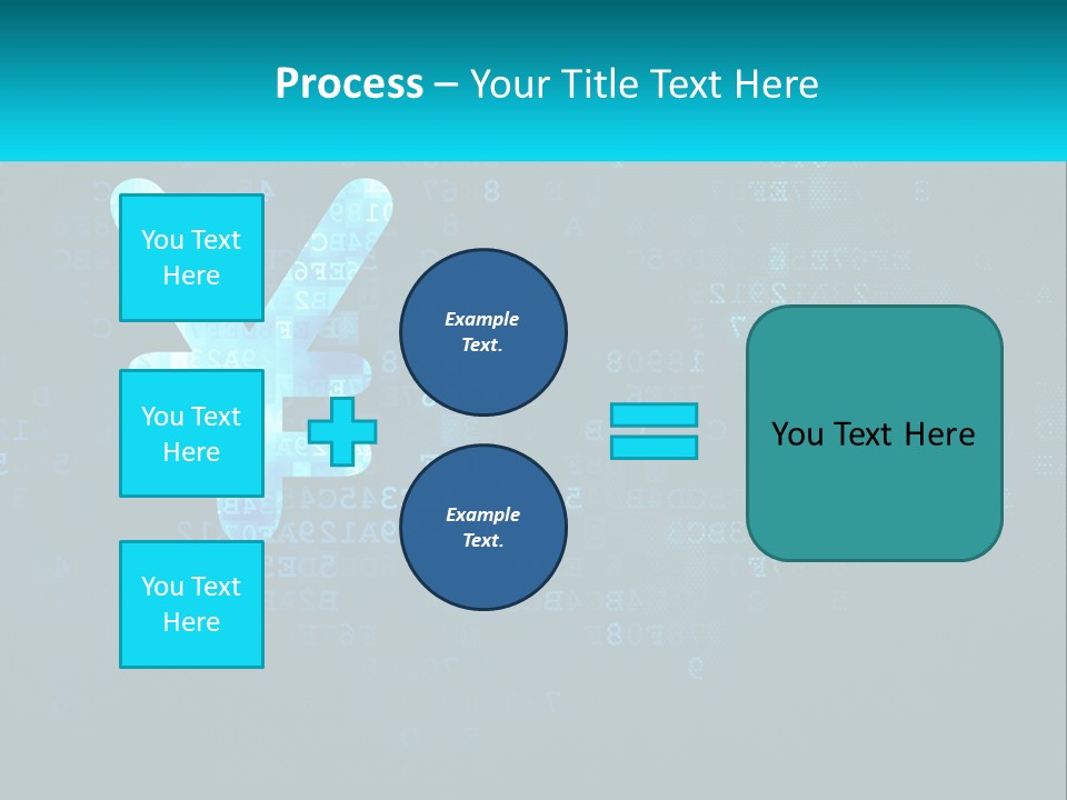 A Blue And Black Background With Numbers And Symbols PowerPoint Template