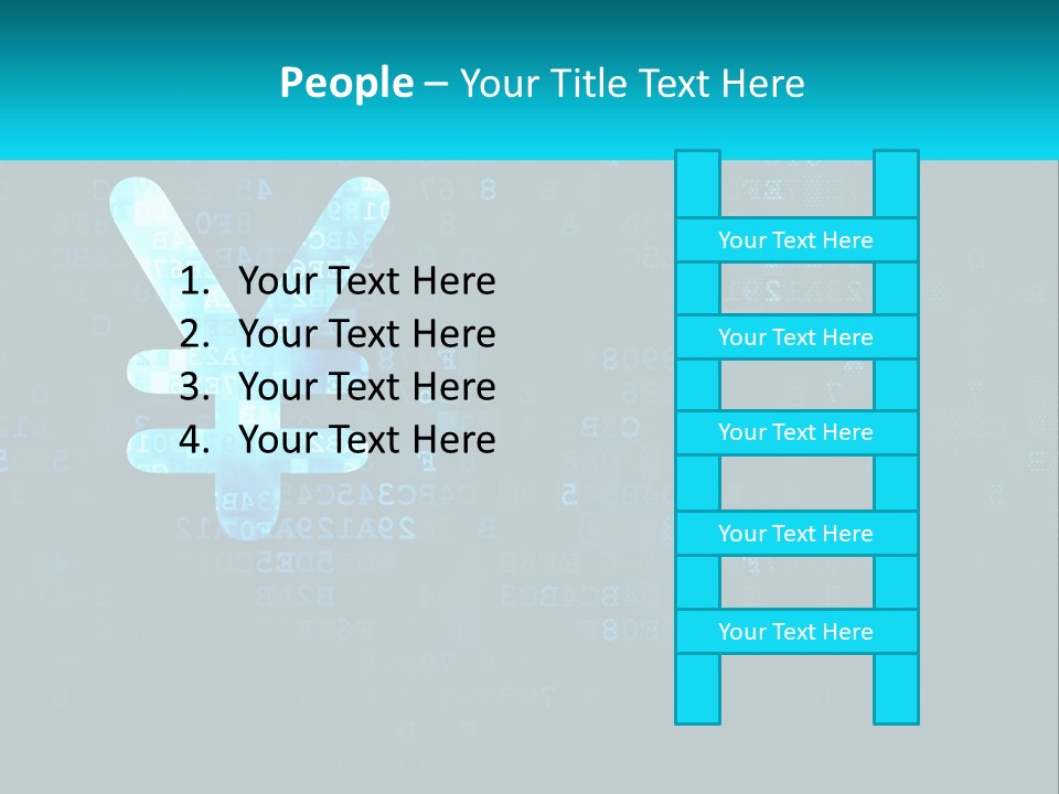 A Blue And Black Background With Numbers And Symbols PowerPoint Template