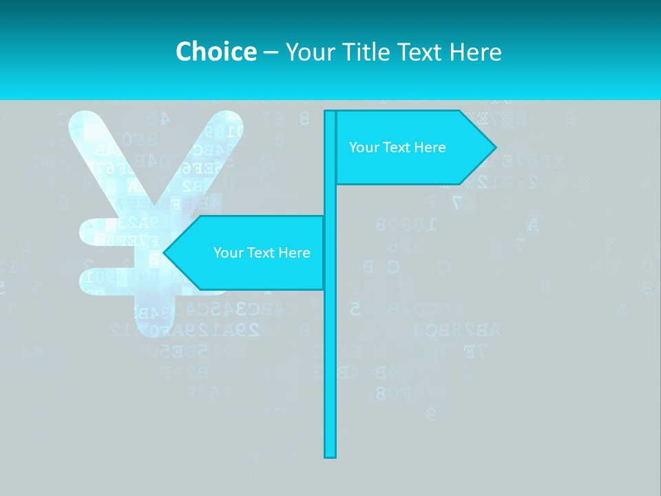A Blue And Black Background With Numbers And Symbols PowerPoint Template