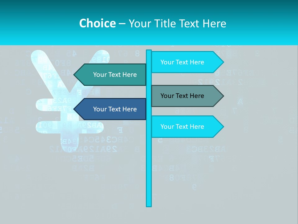 A Blue And Black Background With Numbers And Symbols PowerPoint Template