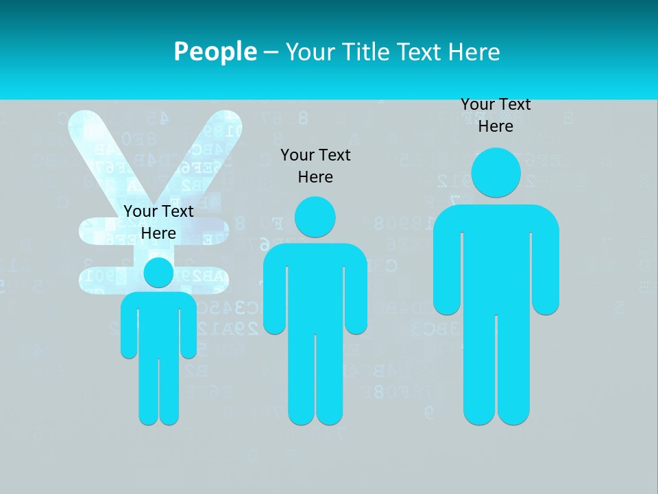 A Blue And Black Background With Numbers And Symbols PowerPoint Template