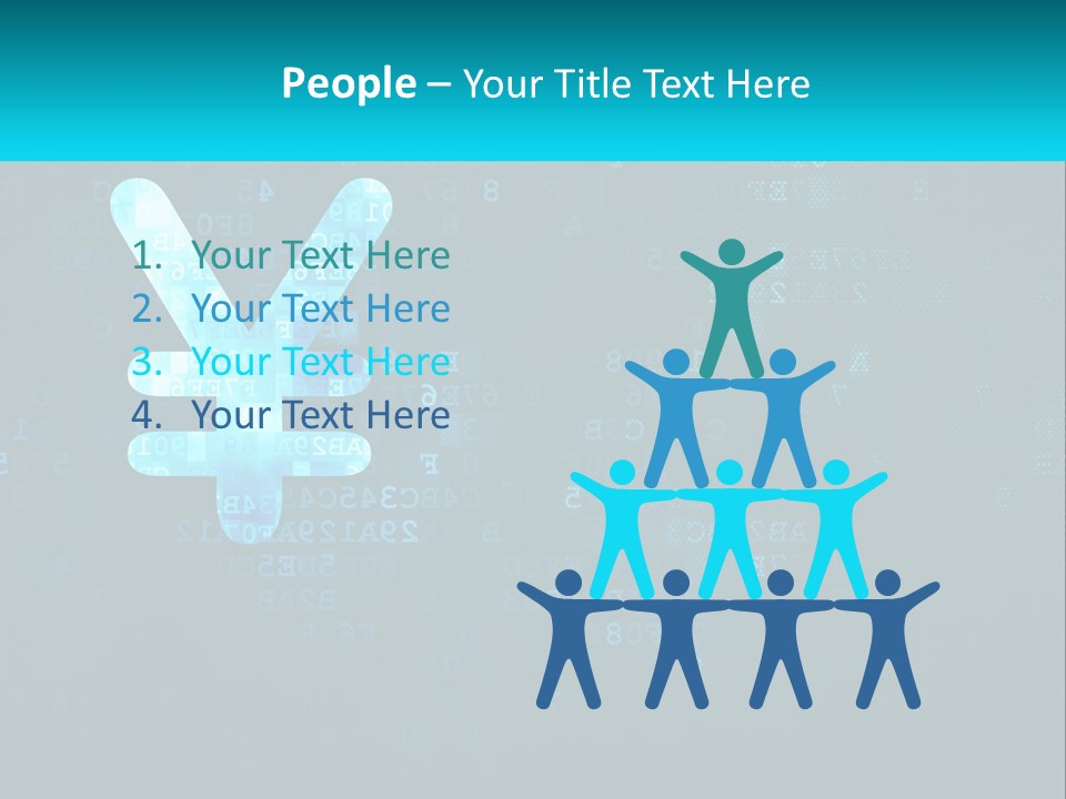 A Blue And Black Background With Numbers And Symbols PowerPoint Template