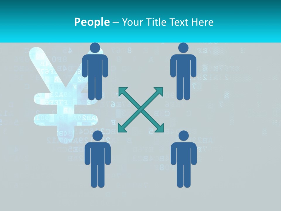 A Blue And Black Background With Numbers And Symbols PowerPoint Template