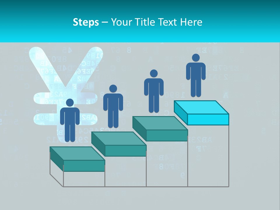 A Blue And Black Background With Numbers And Symbols PowerPoint Template