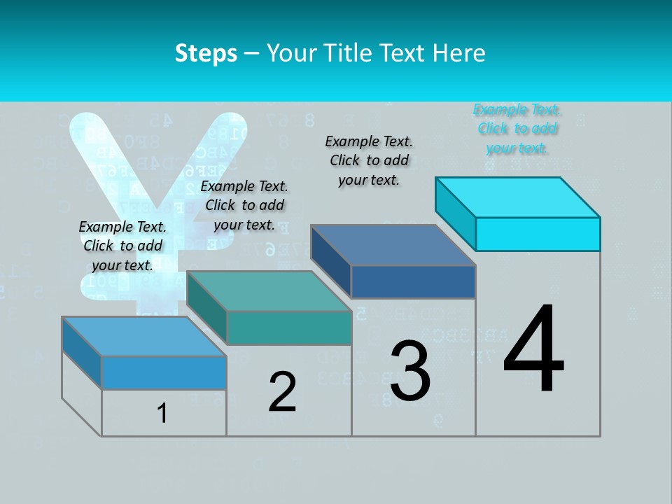 A Blue And Black Background With Numbers And Symbols PowerPoint Template