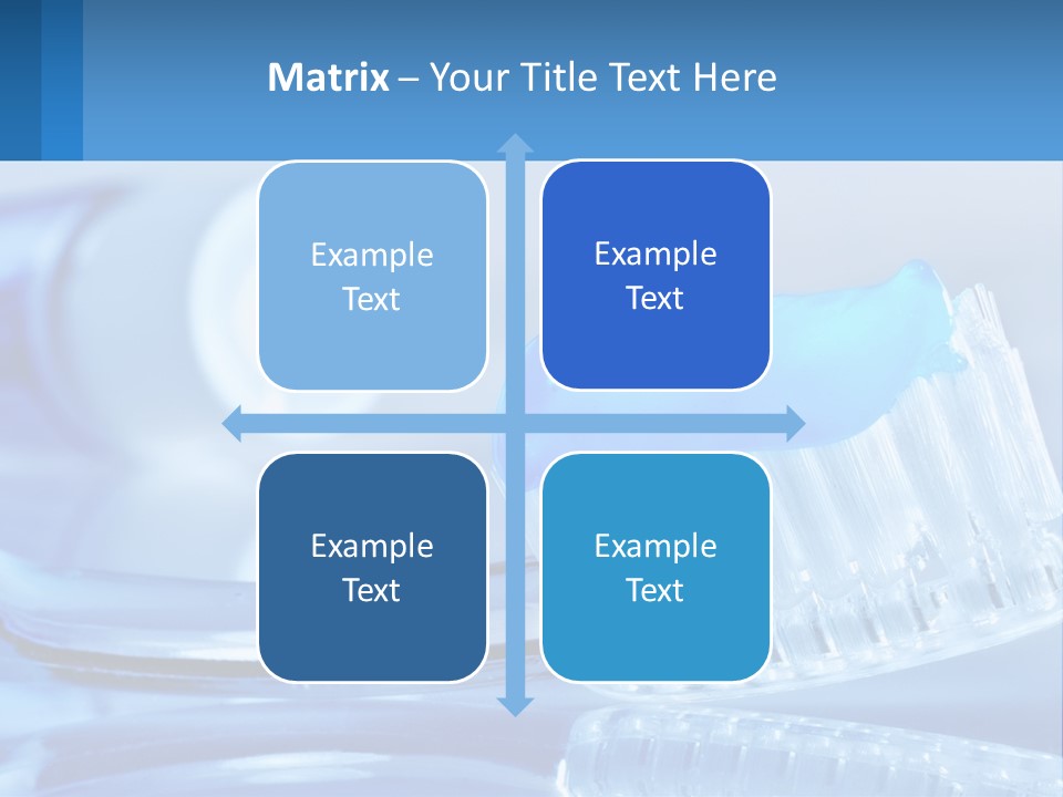 A Toothbrush With A Blue Toothpaste On Top Of It PowerPoint Template