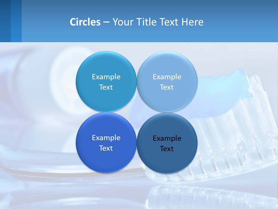 A Toothbrush With A Blue Toothpaste On Top Of It PowerPoint Template